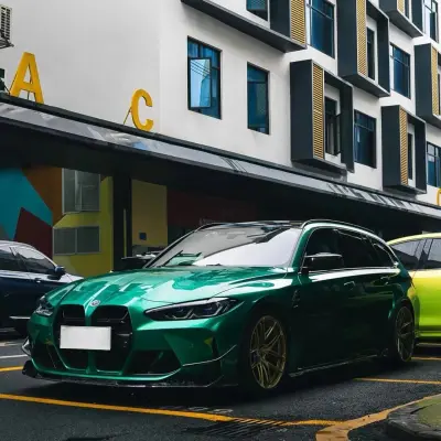 Gloss Metallic Emerald Green Car Wrap Vinyl PET 02