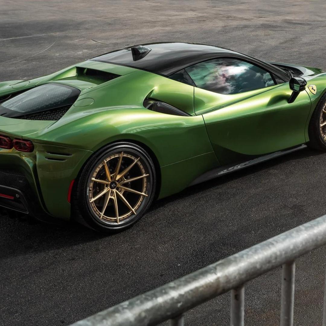 Gloss Metallic Mamba Green Car Vinyl Wrap PET