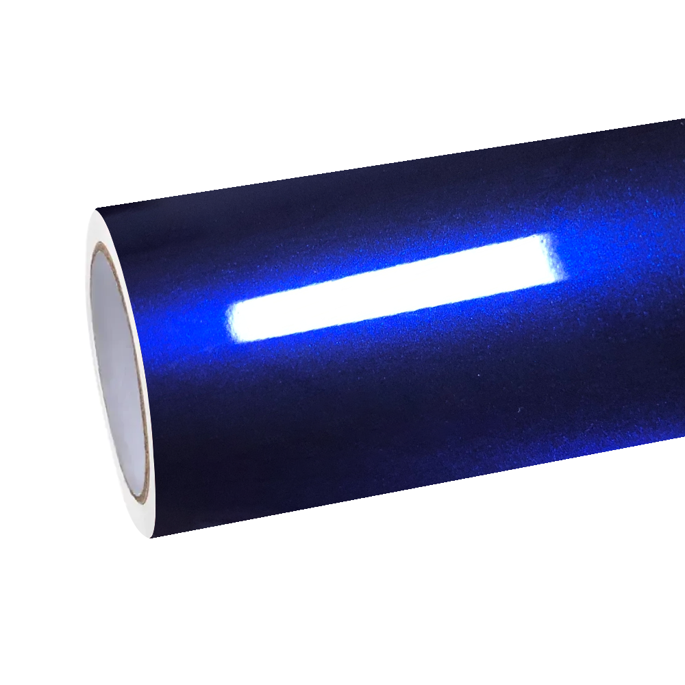 Gloss Metallic Royal Blue Car Vinyl Wrap PET