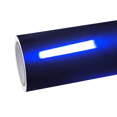 Gloss Metallic Royal Blue Car Vinyl Wrap PET 01