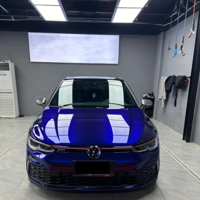 Gloss Metallic Royal Blue Car Vinyl Wrap PET 02