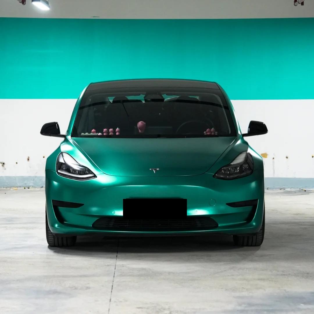 Matte Metallic Emerald Green Car Vinyl Wrap