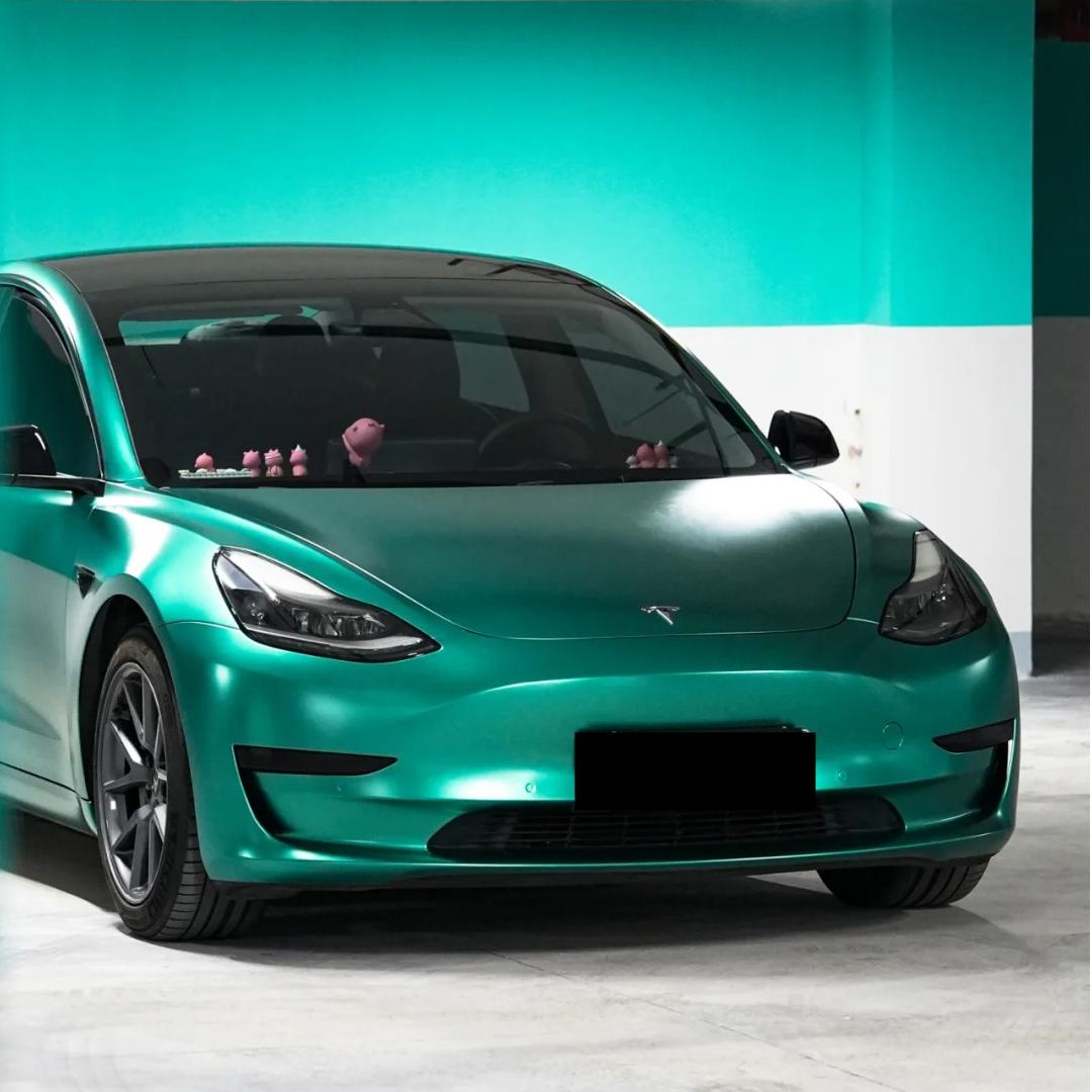 Matte Metallic Emerald Green Car Vinyl Wrap