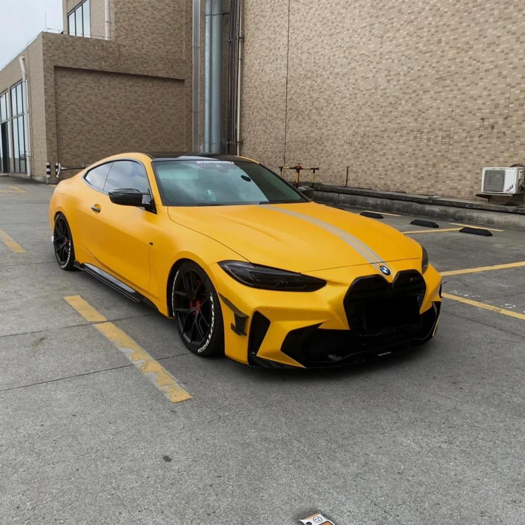 Matte Metallic Satin Energetic Yellow Car Vinyl Wrap