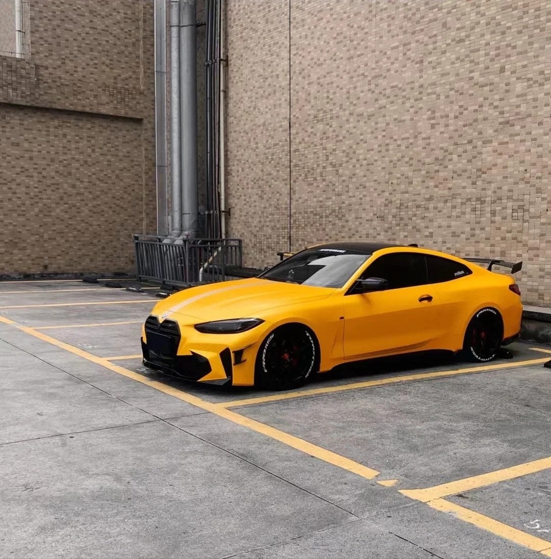 Matte Metallic Satin Energetic Yellow Car Vinyl Wrap