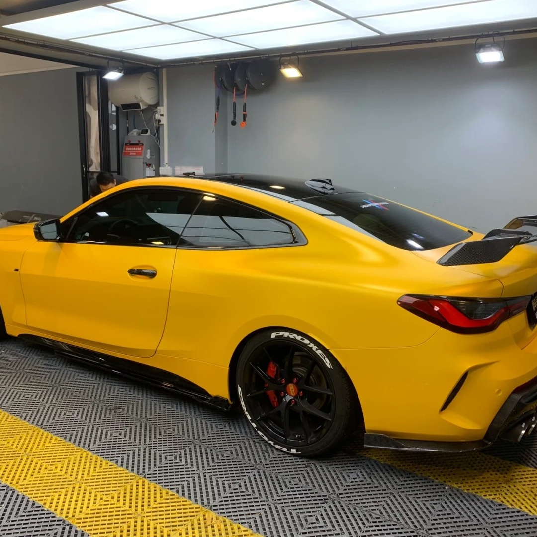 Matte Metallic Satin Energetic Yellow Car Vinyl Wrap