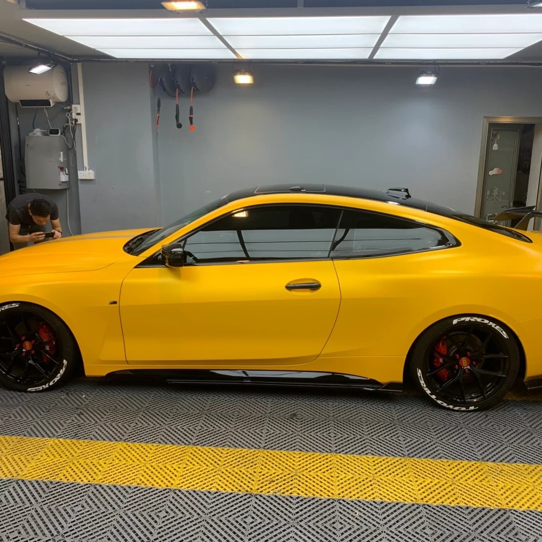 Matte Metallic Satin Energetic Yellow Car Vinyl Wrap