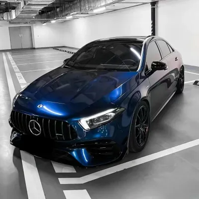 Gloss Indigo Blue Car Vinyl Wrap PET 02