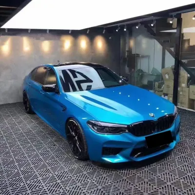Gloss Metallic Atomic Teal Car Vinyl Wrap 02