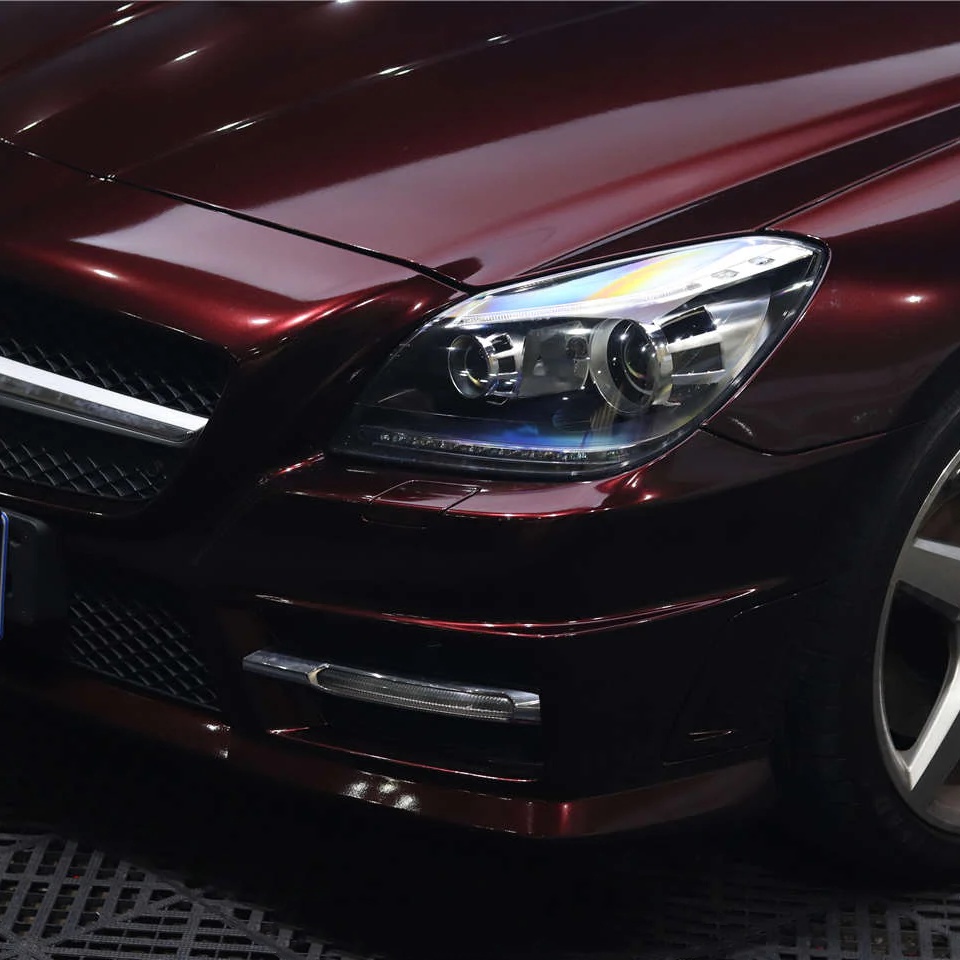 Gloss Metallic Black Rose Car Vinyl Wrap