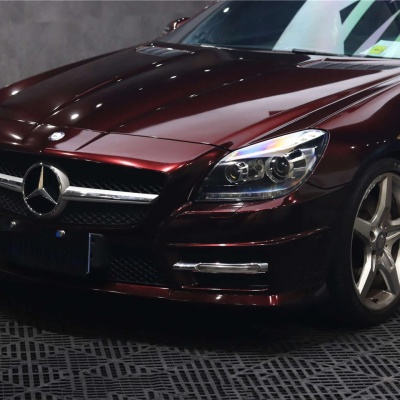 Gloss Metallic Black Rose Car Vinyl Wrap 02