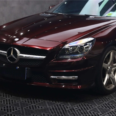 Gloss Metallic Black Rose Car Vinyl Wrap 02