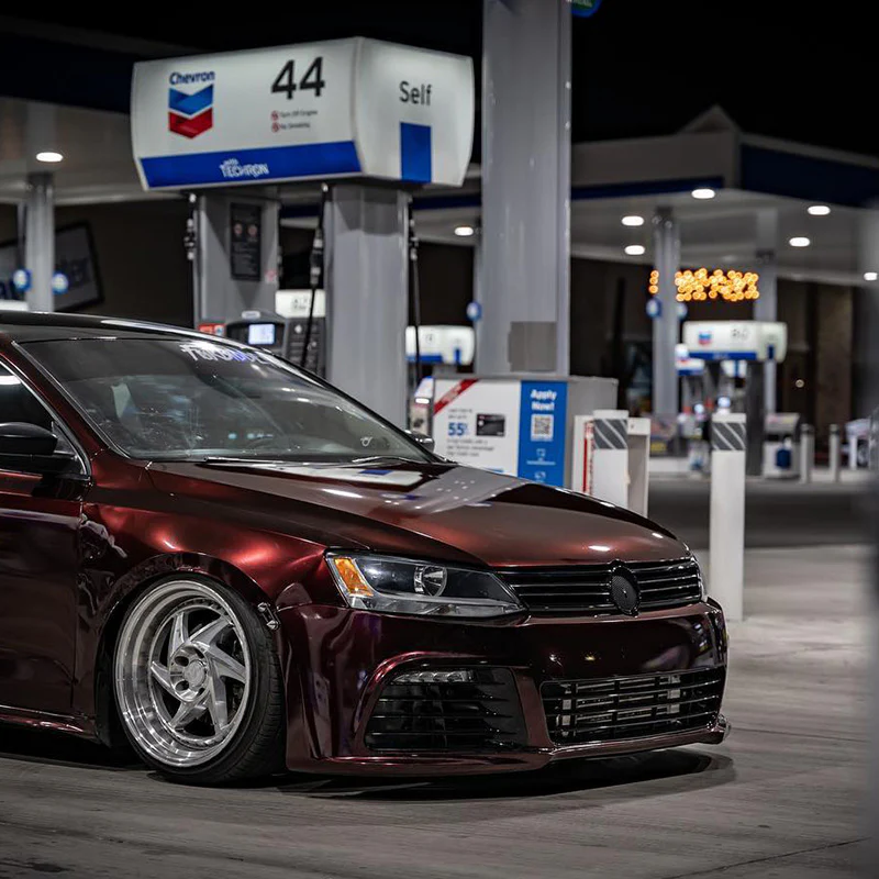 Gloss Metallic Black Rose Car Vinyl Wrap