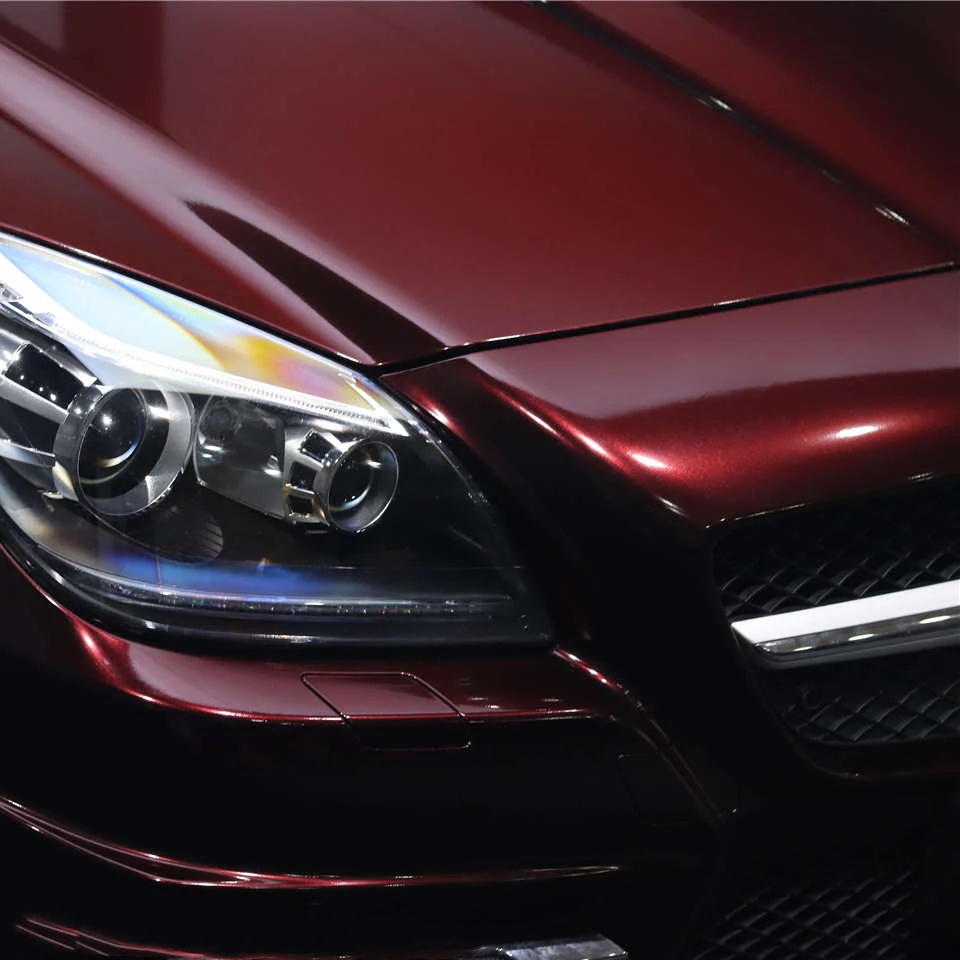 Gloss Metallic Black Rose Car Vinyl Wrap