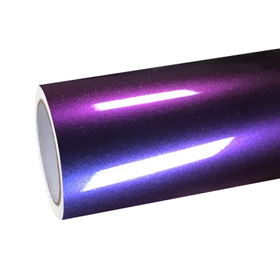 Gloss Metallic Chameleon Yellow Purple Car Vinyl Wrap PET 01