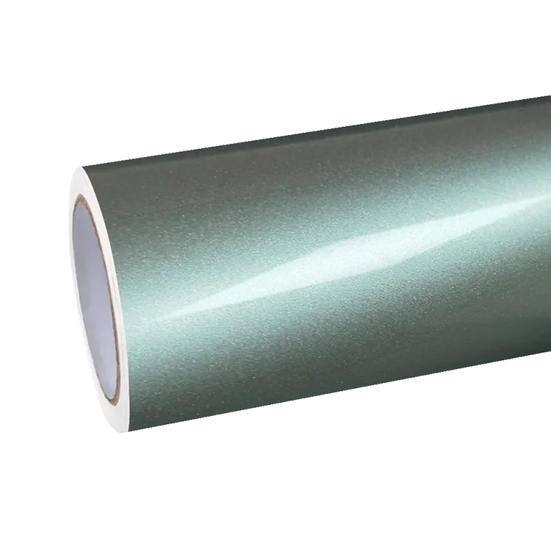 Gloss Metallic Hadlin Green Car Vinyl Wrap PET