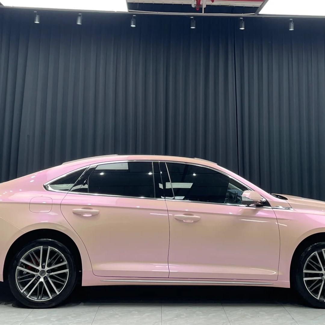 Gloss Metallic Purple Pink Car Vinyl Wrap PET