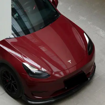 Gloss Metallic Ancora Red Car Vinyl Wrap PET 02