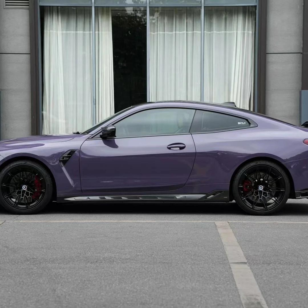 Gloss Metallic Hazy Purple Car Vinyl Wrap PET