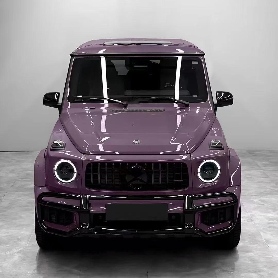 Gloss Metallic Latte Purple Car Vinyl Wrap PET