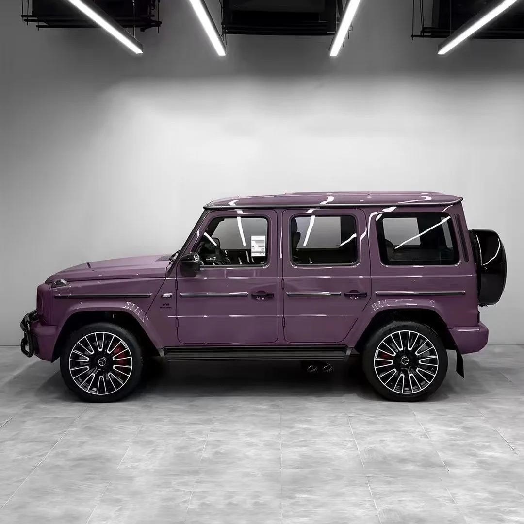 Gloss Metallic Latte Purple Car Vinyl Wrap PET