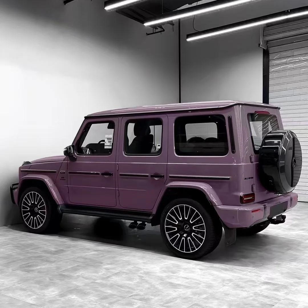 Gloss Metallic Latte Purple Car Vinyl Wrap PET