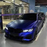 Matte Chrome Klein Blue Car Vinyl Wrap PET