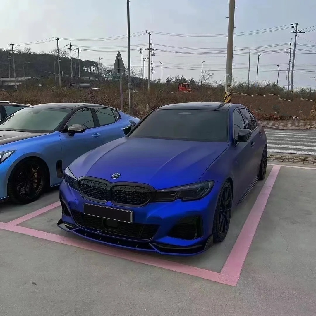 Matte Chrome Klein Blue Car Vinyl Wrap PET