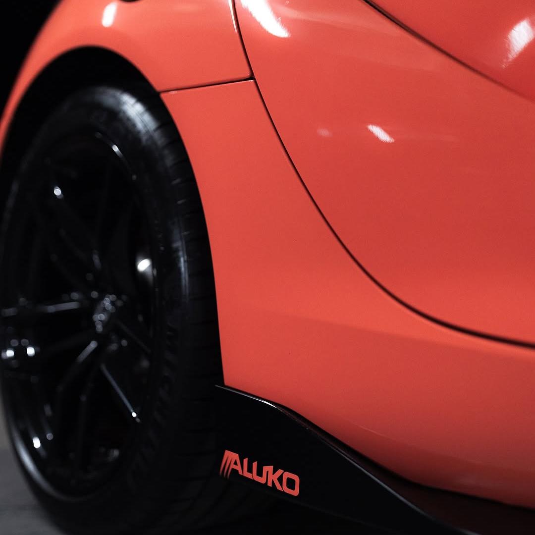 Gloss Coral Orange Car Vinyl Wrap PET