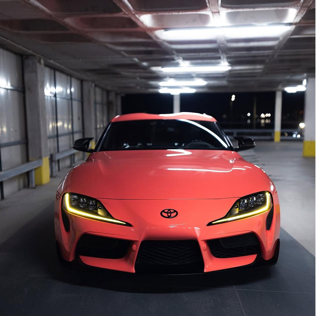 Gloss Coral Orange Car Vinyl Wrap PET