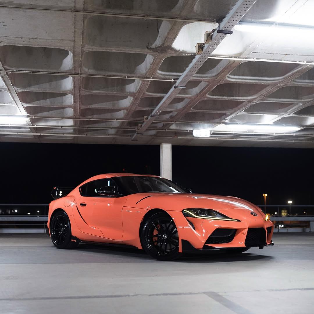 Gloss Coral Orange Car Vinyl Wrap