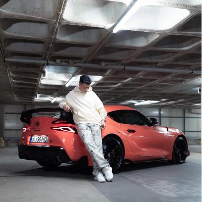 Gloss Coral Orange Car Vinyl Wrap PET 02