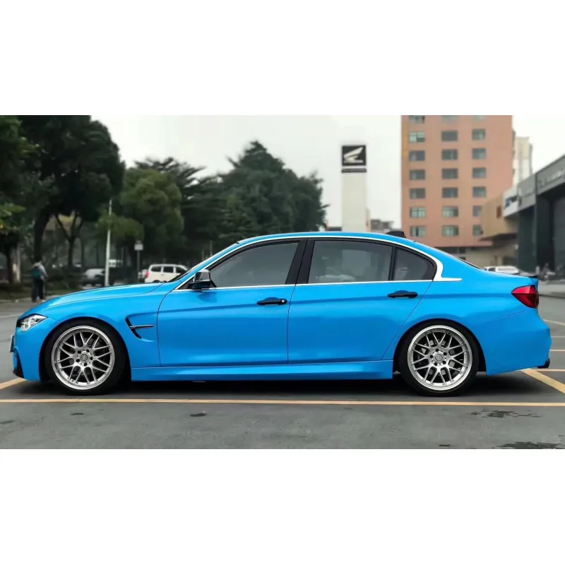 Gloss Crystal Sky Blue Car Viny Wrap PET