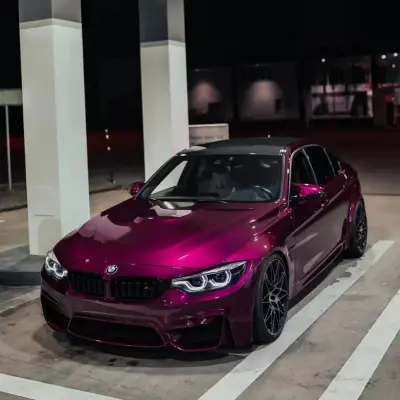 Gloss Metallic Passionate Purple Car Vinyl Wrap PET | Pearl Purple Vinyl Wrap 02
