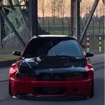 Ultra Glossy Metallic Vampire Red Car Vinyl Wrap Audi BMW PET  