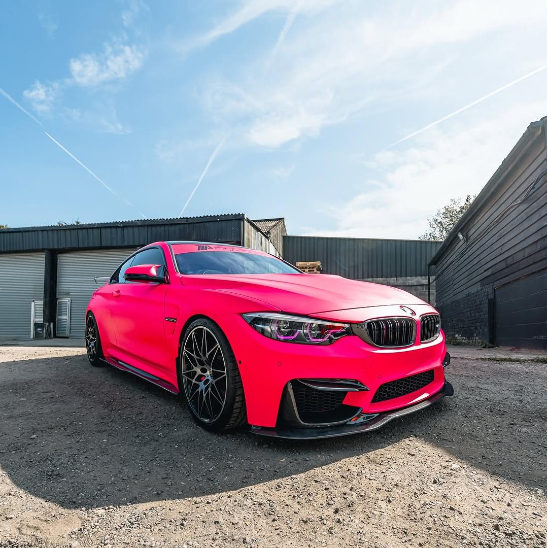 Ultimate Flat Fluorescent Pink Car Vinyl Wrap PET