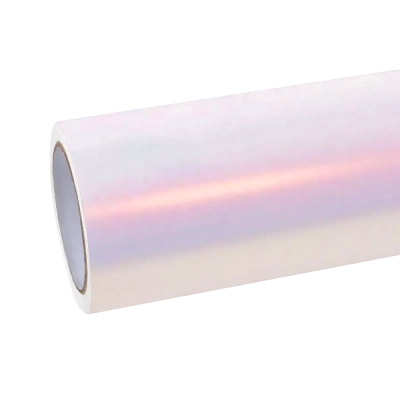 Gloss Metallic Chameleon Diamond Pollen Pink White Car Vinyl Wrap 01