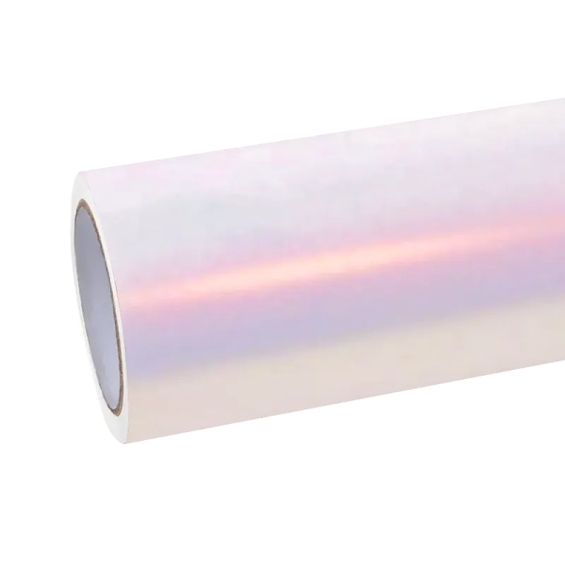 Gloss Metallic Chameleon Diamond Pollen Pink White Car Vinyl Wrap 
