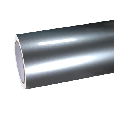 Gloss Liquid Metallic Silver Car Vinyl Wrap PET  01