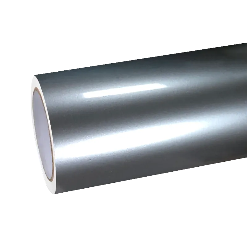 Gloss Metallic Liquid Chrome Silver Car Vinyl Wrap