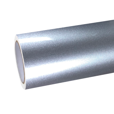 Gloss Metallic Metal Silver Car Vinyl Wrap 01