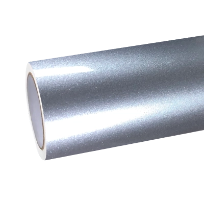 Gloss Metallic Metal Silver Car Vinyl Wrap 01