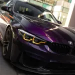 Gloss Metallic Midnight Purple Car Vinyl Wrap BMW