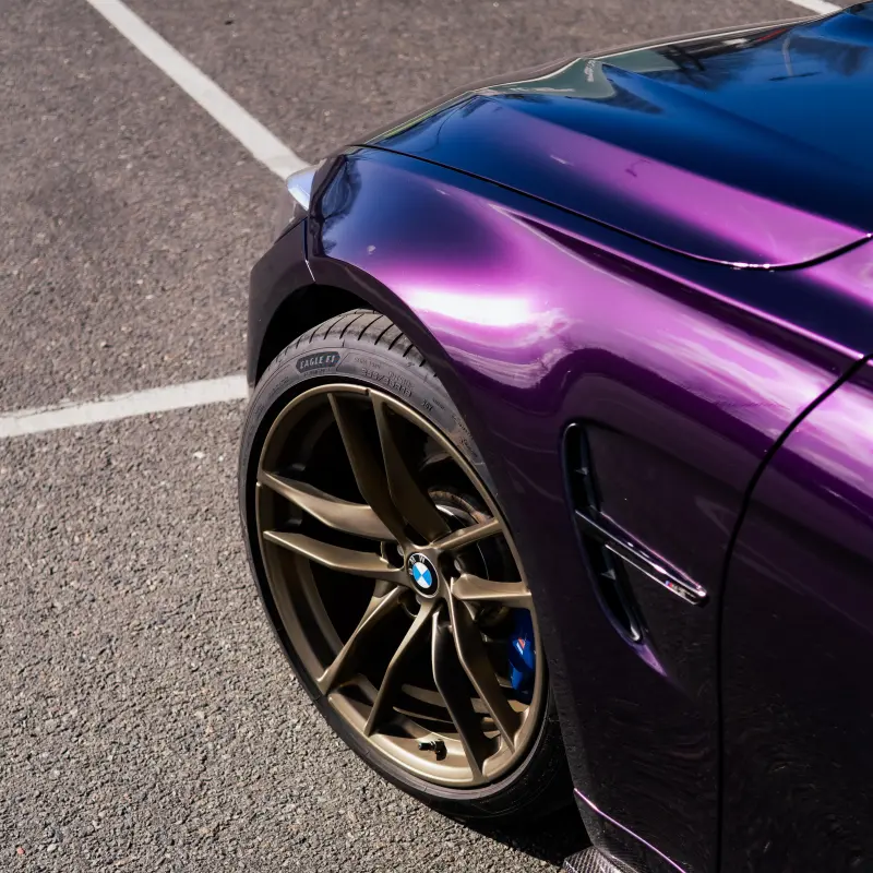 Gloss Metallic Midnight Purple Car Vinyl Wrap BMW