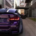 Gloss Metallic Midnight Purple Car Vinyl Wrap BMW