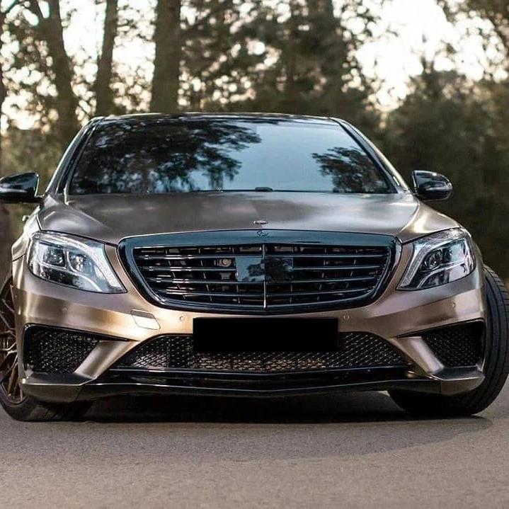 Satin Chrome Gold Brown Car Vinyl Wrap