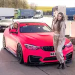 Ultimate Flat Fluorescent Pink car wrap 