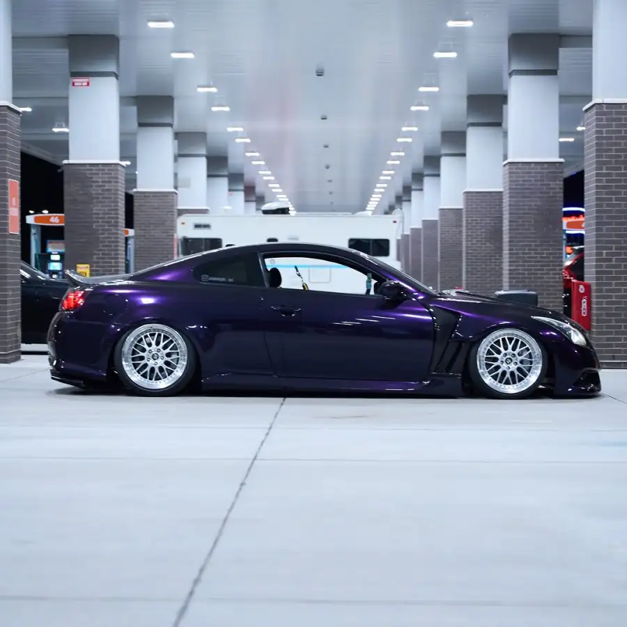 Gloss Metallic Ghost Midnight Purple Car Vinyl Wrap PET