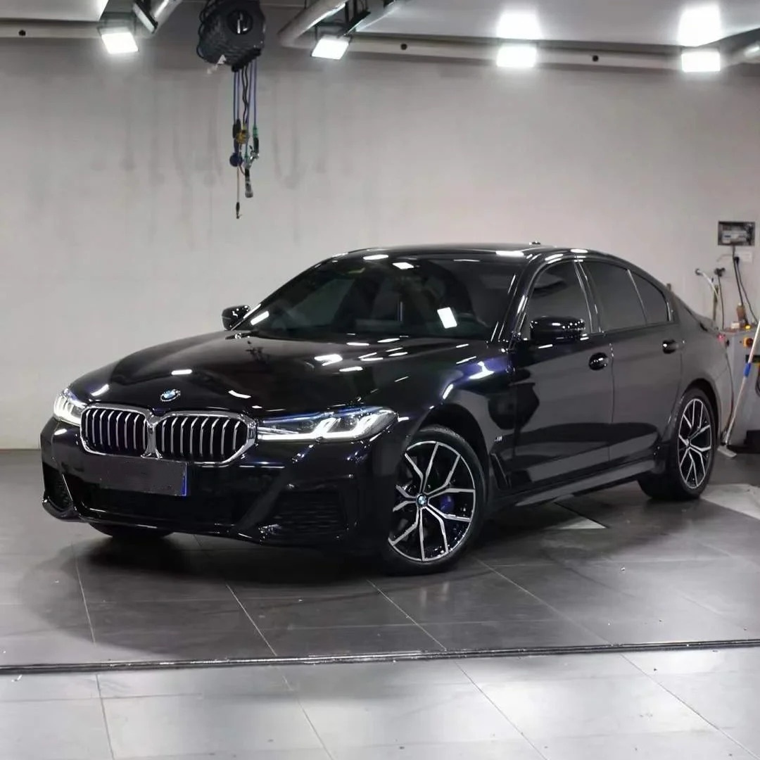 Glossy Metallic Glitter Black Blue Vinyl Wrap