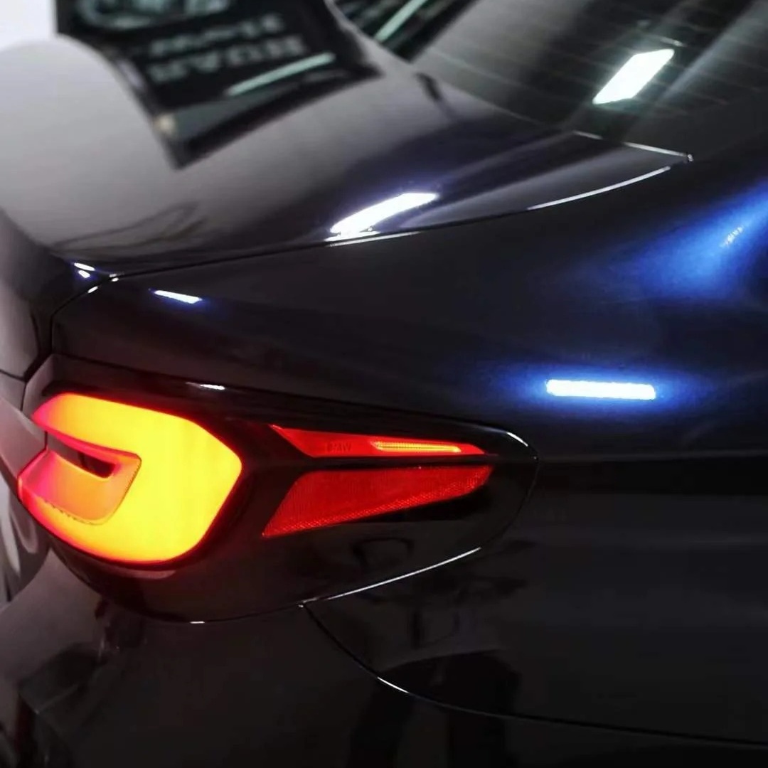 Glossy Metallic Glitter Black Blue Vinyl Wrap